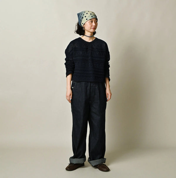 45R Indigo Gima Lace M T-shirt