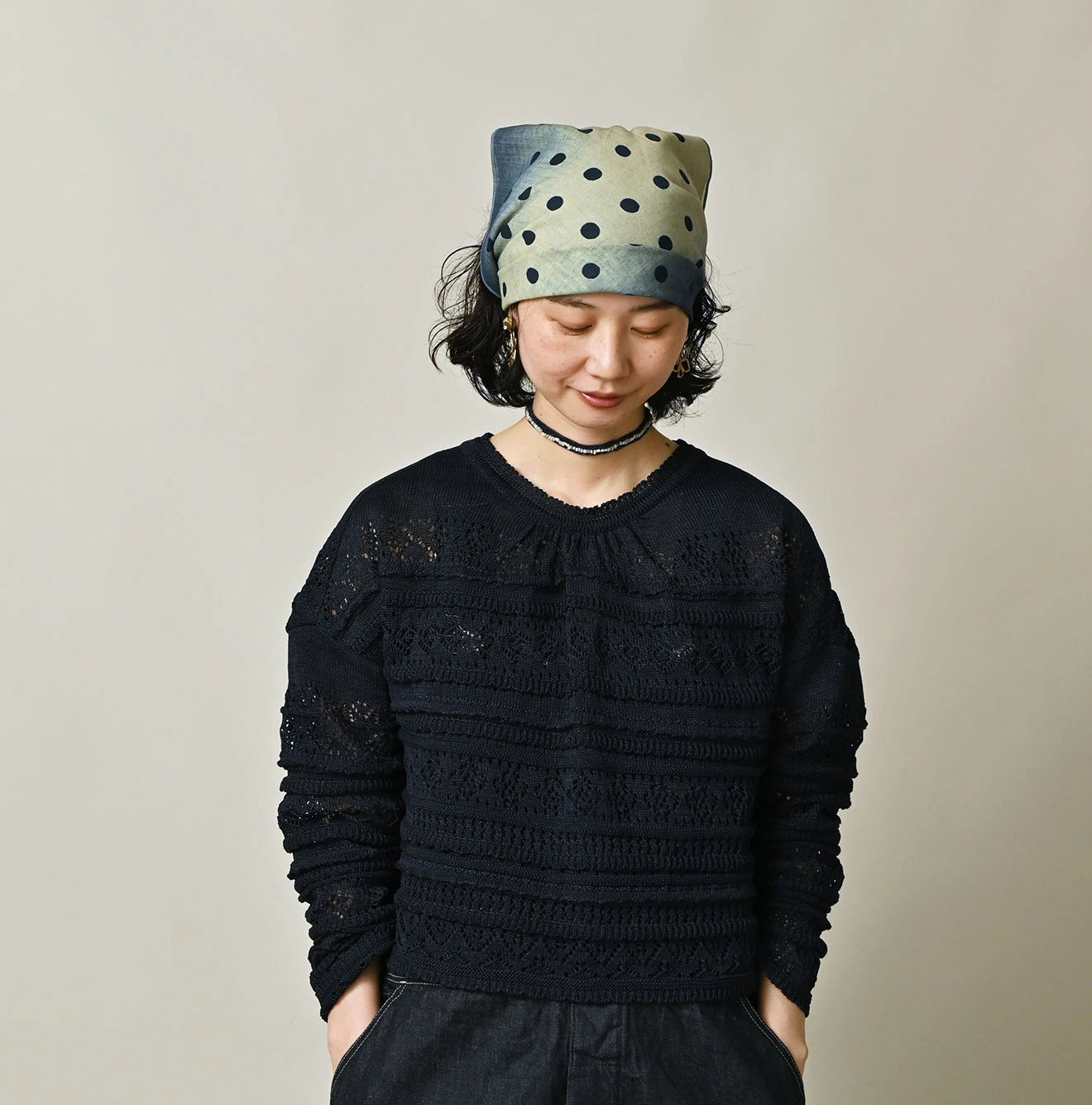 45R Indigo Gima Lace M T-shirt - Image 3