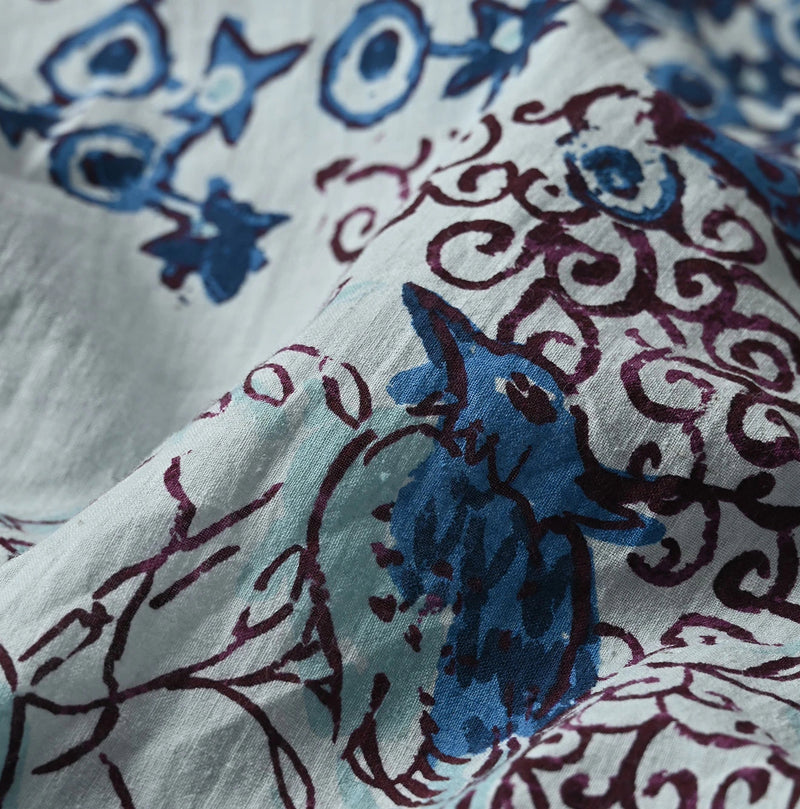 45R Cotton Linen Palampore Happie - Image 16