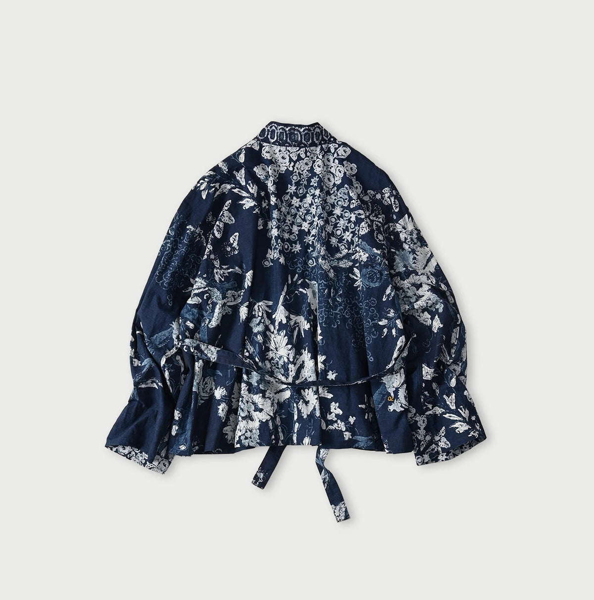 45R Indigo Cotton Linen Palampore Happie