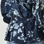 45R Indigo Cotton Linen Palampore Happie