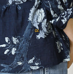 45R Indigo Cotton Linen Palampore Happie