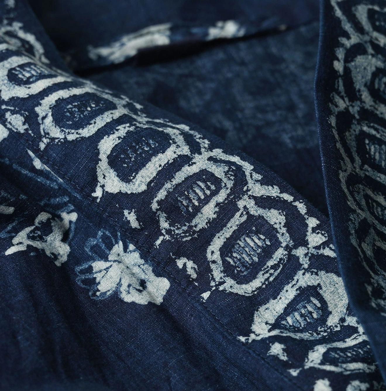 45R Indigo Cotton Linen Palampore Happie - Image 13