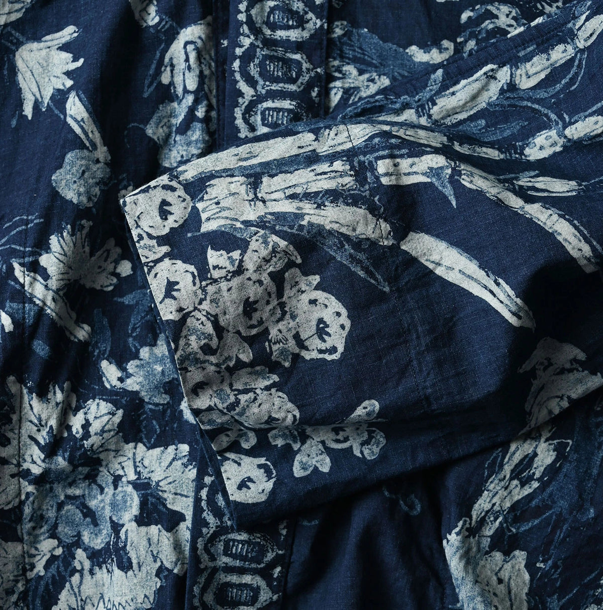45R Indigo Cotton Linen Palampore Happie