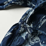 45R Indigo Cotton Linen Palampore Happie