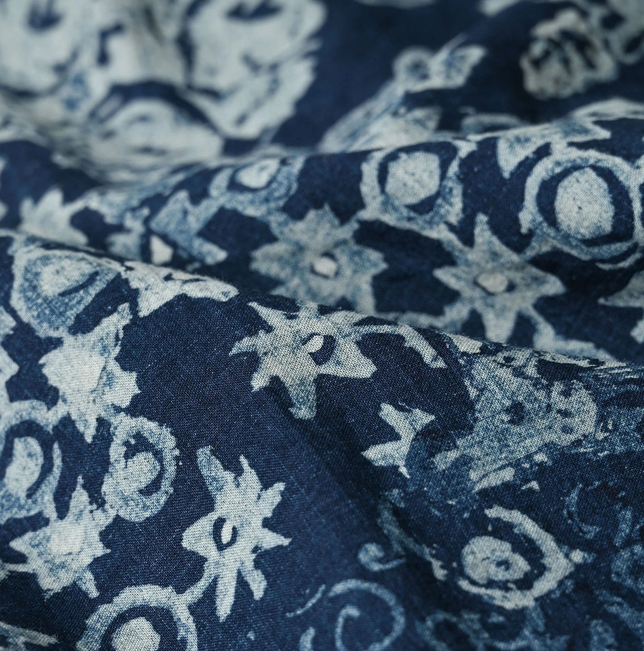 45R Indigo Cotton Linen Palampore Happie