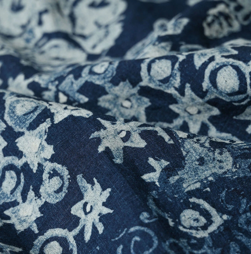 45R Indigo Cotton Linen Palampore Happie - Image 16