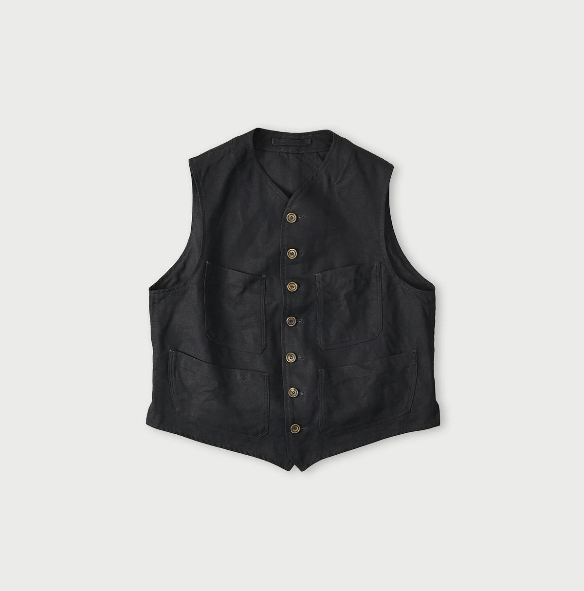 45R Indigo Linen 908 Vest