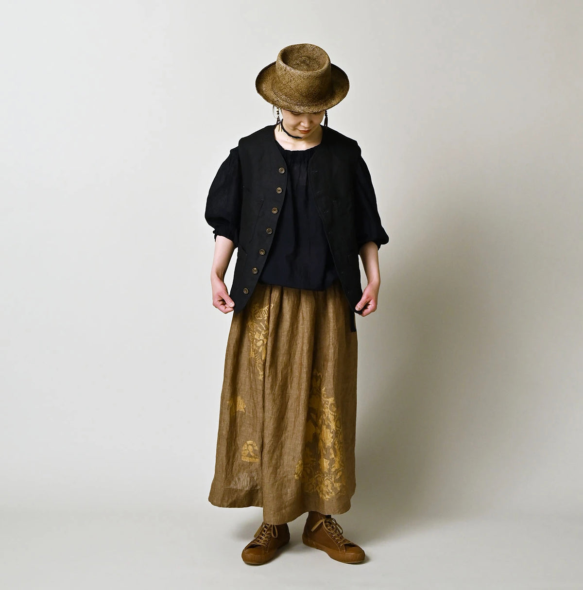 45R Indigo Linen 908 Vest