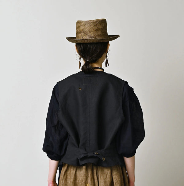 45R Indigo Linen 908 Vest