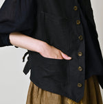 45R Indigo Linen 908 Vest