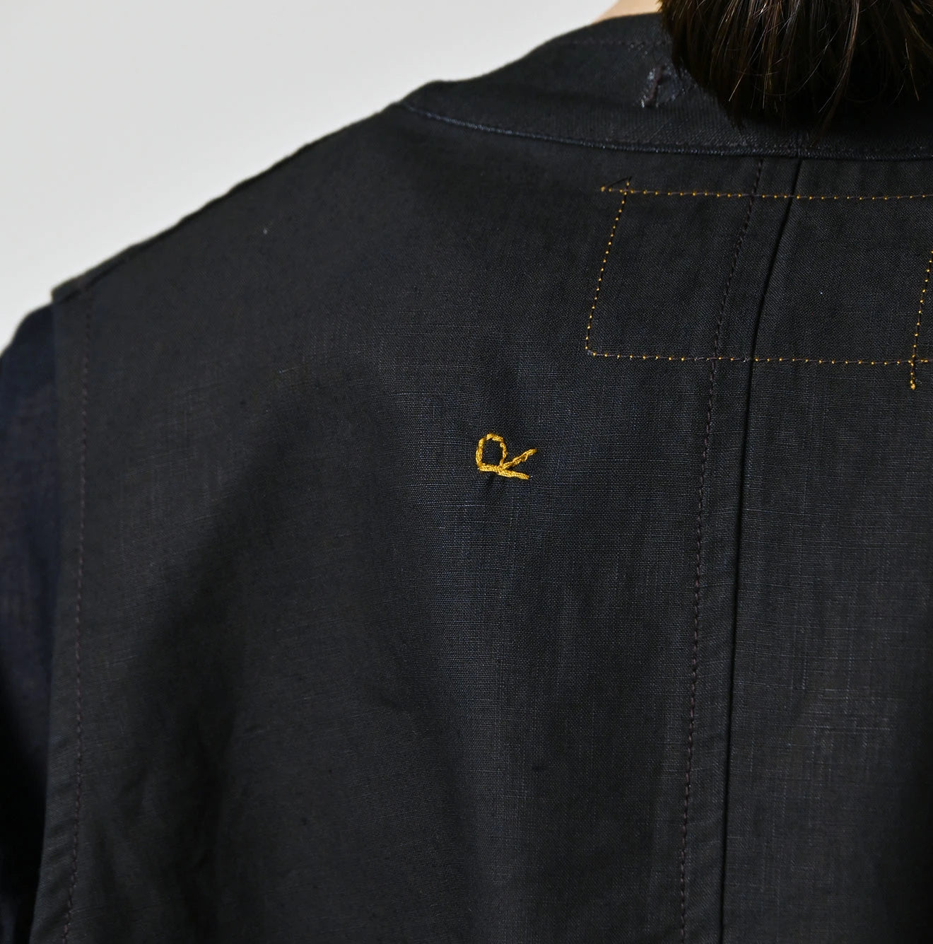 45R Indigo Linen 908 Vest - Image 13