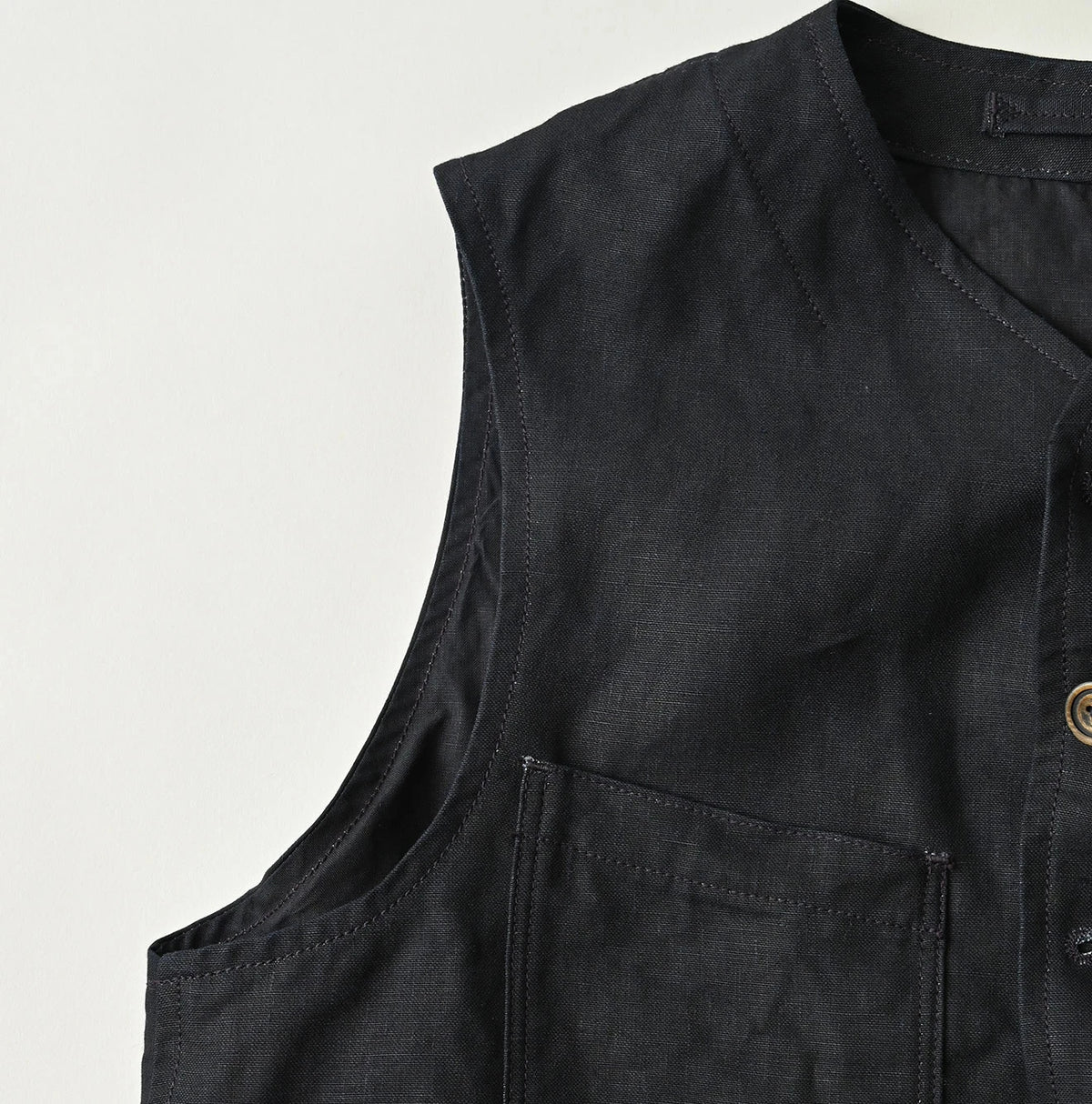 45R Indigo Linen 908 Vest