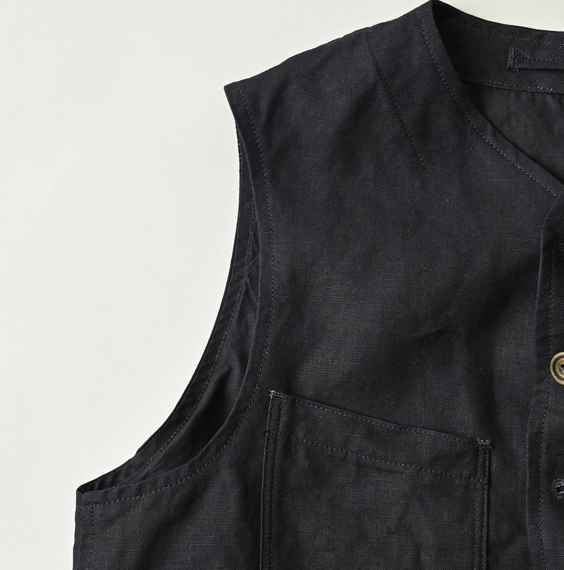 45R Indigo Linen 908 Vest - Image 18