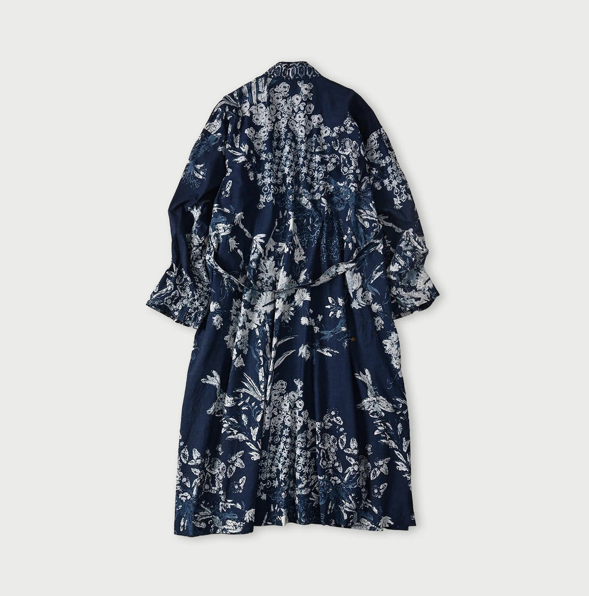 45R Indigo Cotton Linen Palampore Long Happie