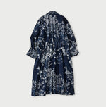 45R Indigo Cotton Linen Palampore Long Happie