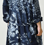 45R Indigo Cotton Linen Palampore Long Happie