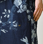 45R Indigo Cotton Linen Palampore Long Happie