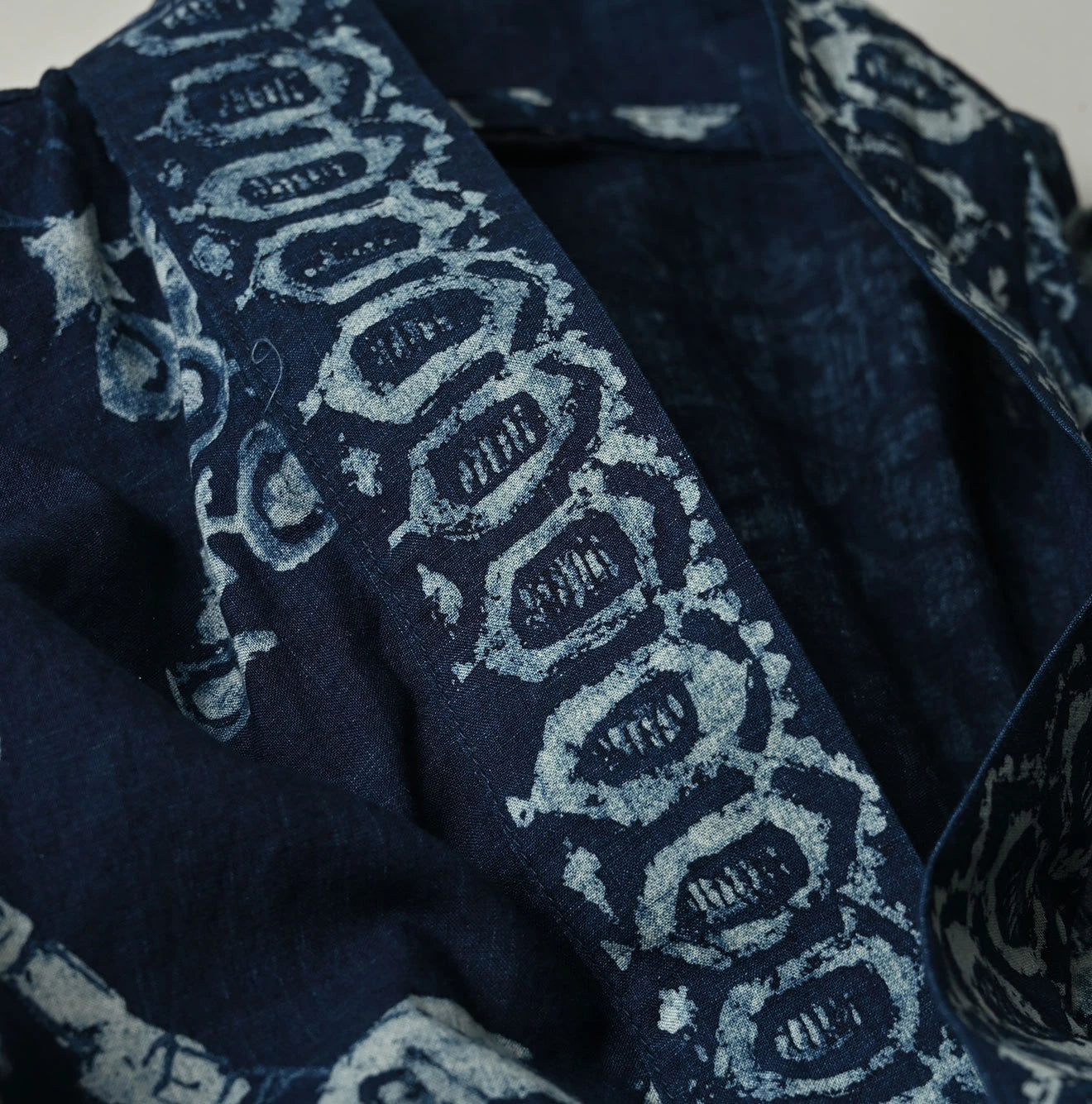 45R Indigo Cotton Linen Palampore Long Happie - Image 12