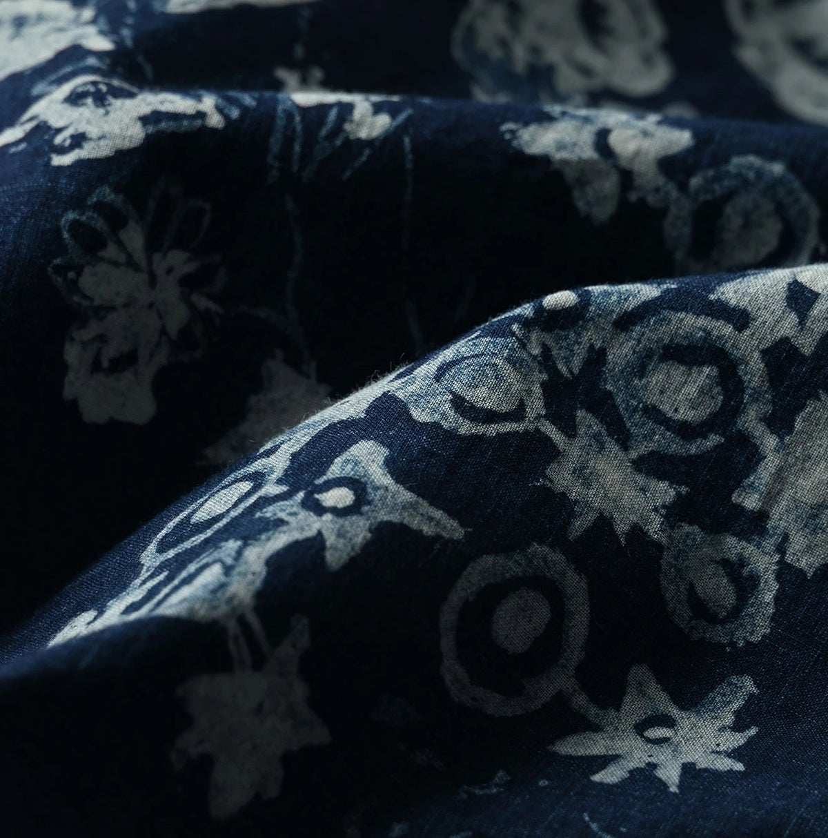 45R Indigo Cotton Linen Palampore Long Happie