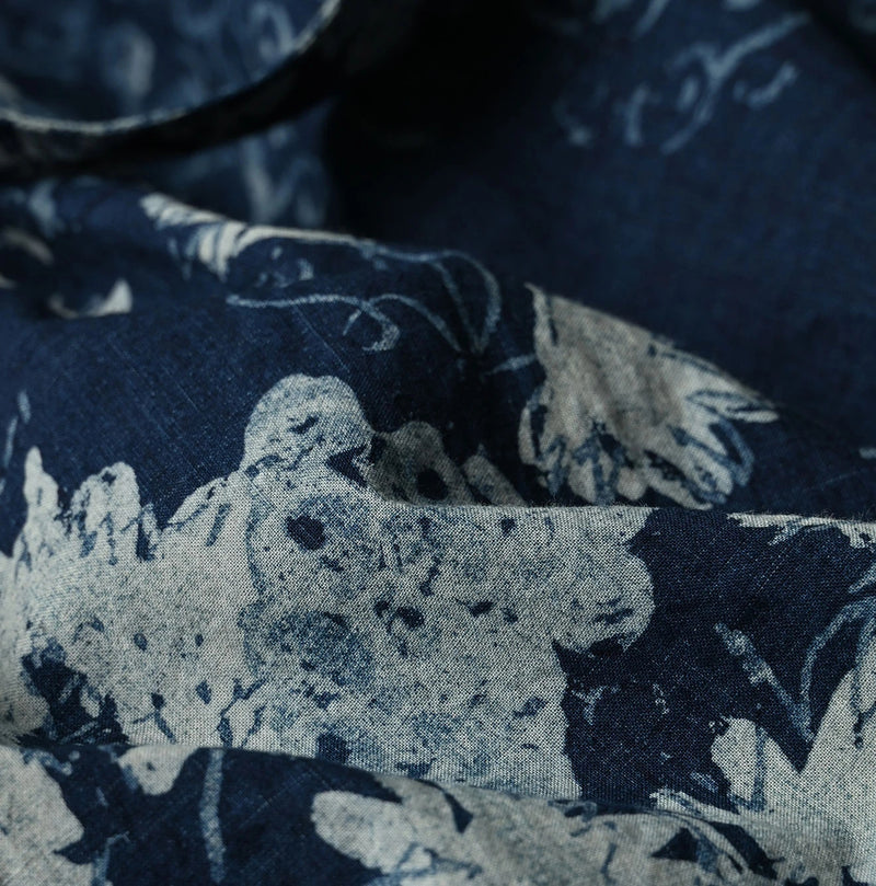 45R Indigo Cotton Linen Palampore Long Happie - Image 16