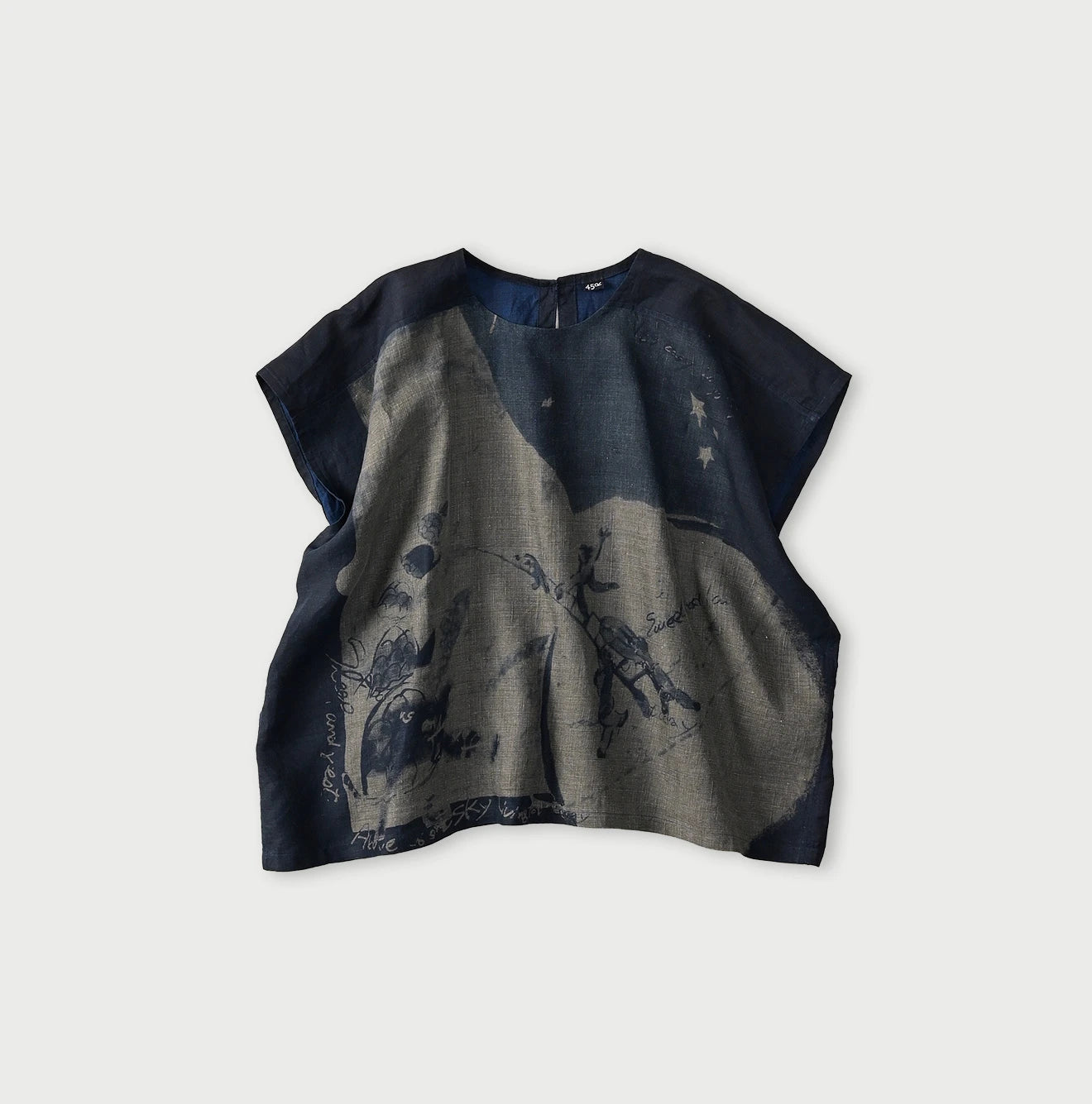 45R Indigo Picture Book Bandana Blouse - Image 1