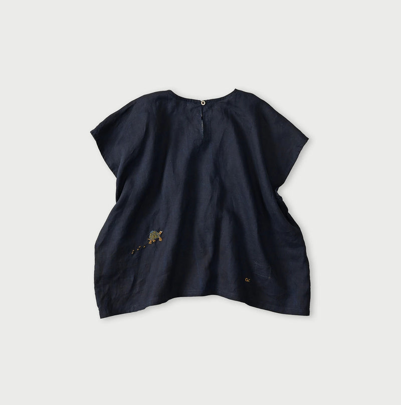45R Indigo Picture Book Bandana Blouse - Image 15