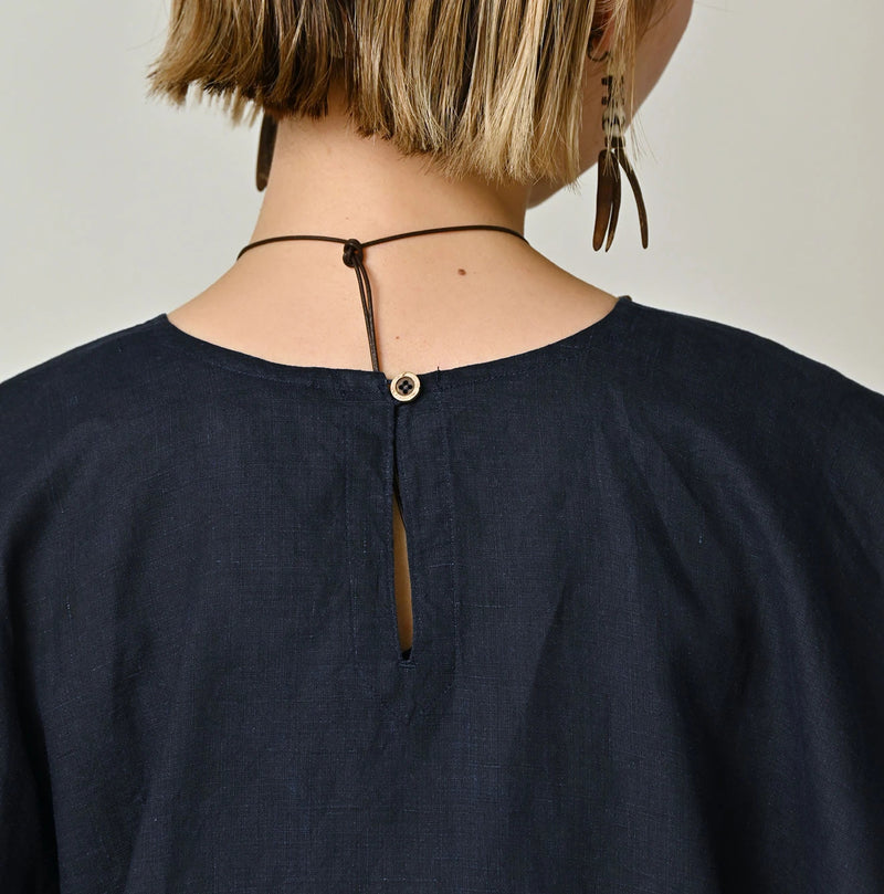 45R Indigo Picture Book Bandana Blouse - Image 12