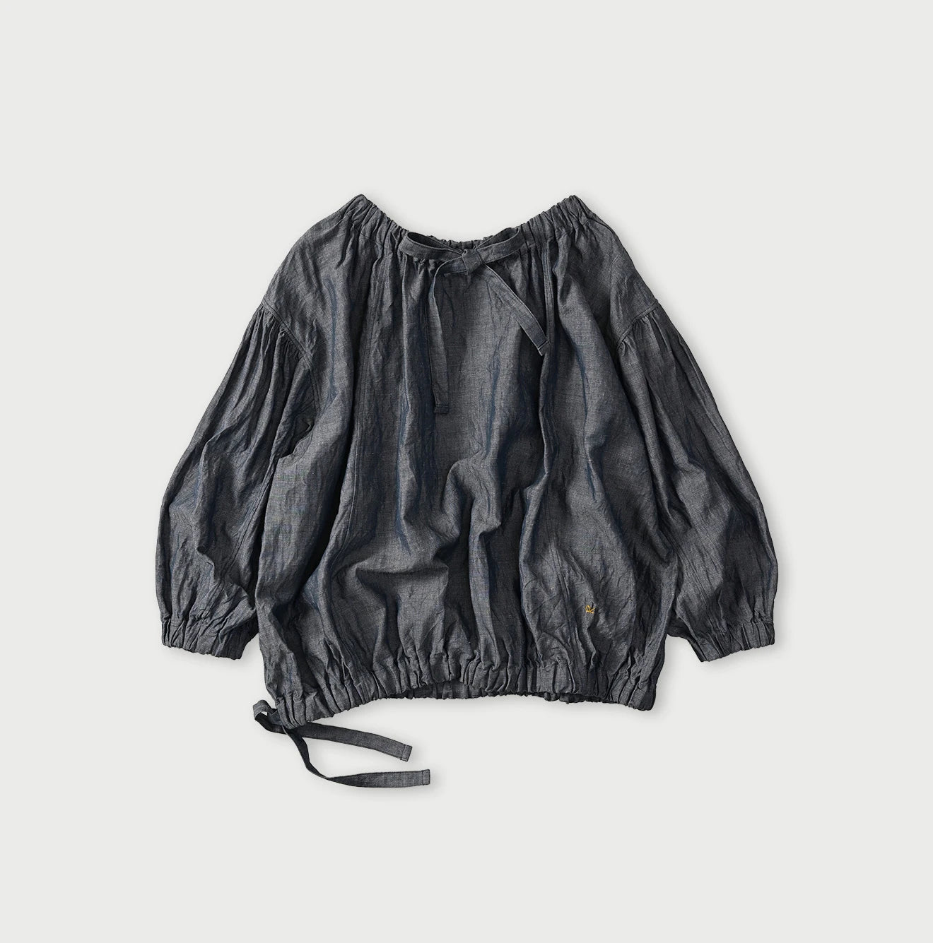 45R Cotton Linen Dungaree Sack Blouse - Image 12