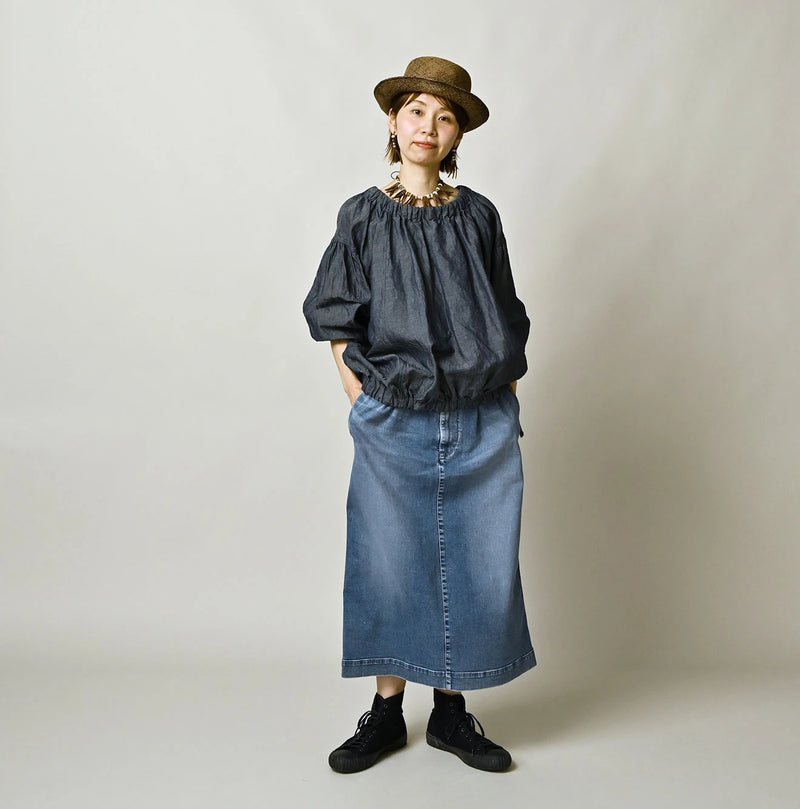 45R Cotton Linen Dungaree Sack Blouse - Image 2