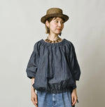 45R Cotton Linen Dungaree Sack Blouse