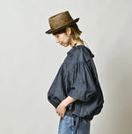 45R Cotton Linen Dungaree Sack Blouse