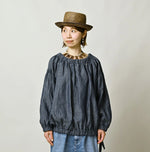 45R Cotton Linen Dungaree Sack Blouse