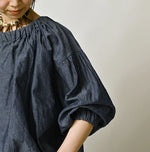45R Cotton Linen Dungaree Sack Blouse