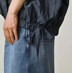 45R Cotton Linen Dungaree Sack Blouse