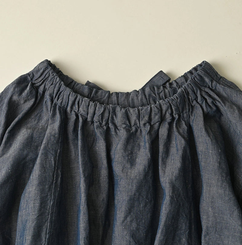 45R Cotton Linen Dungaree Sack Blouse - Image 13