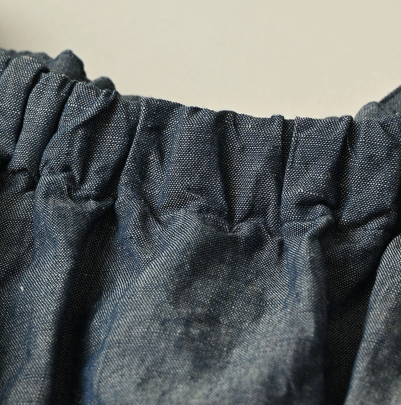 45R Cotton Linen Dungaree Sack Blouse - Image 14