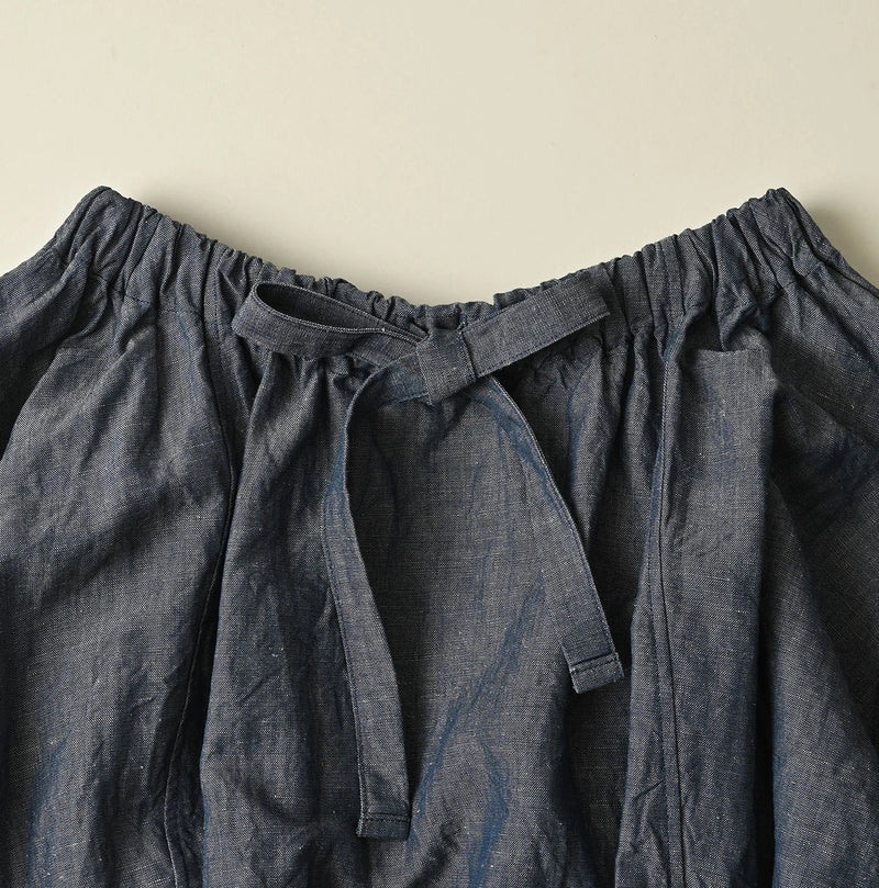 45R Cotton Linen Dungaree Sack Blouse - Image 16