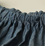 45R Cotton Linen Dungaree Sack Blouse Distressed