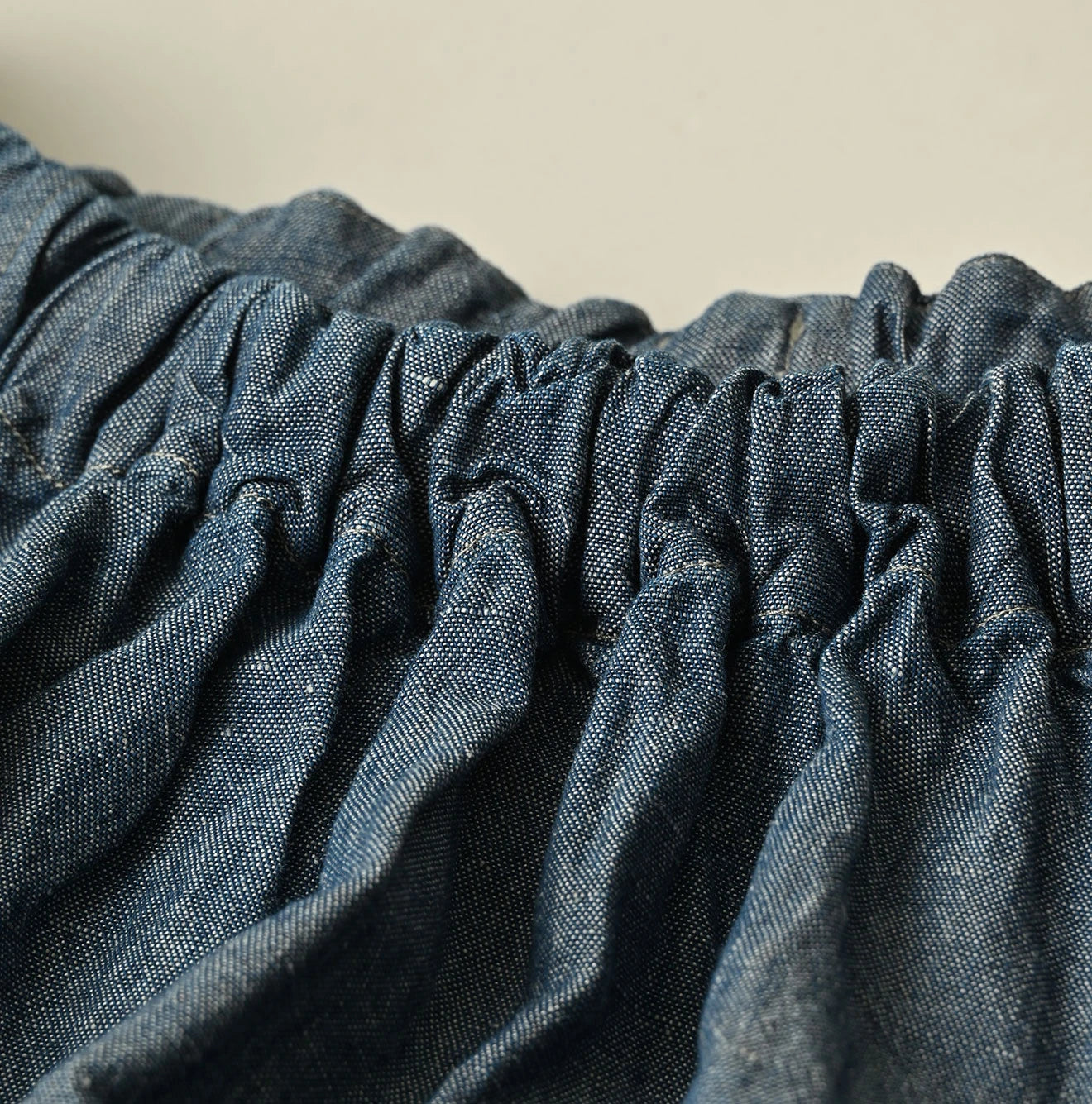 45R Cotton Linen Dungaree Sack Blouse Distressed - Image 16