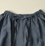 45R Cotton Linen Dungaree Sack Blouse Distressed
