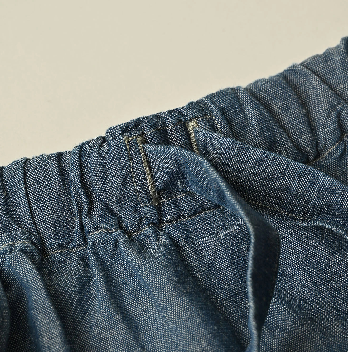 45R Cotton Linen Dungaree Sack Blouse Distressed - Image 19