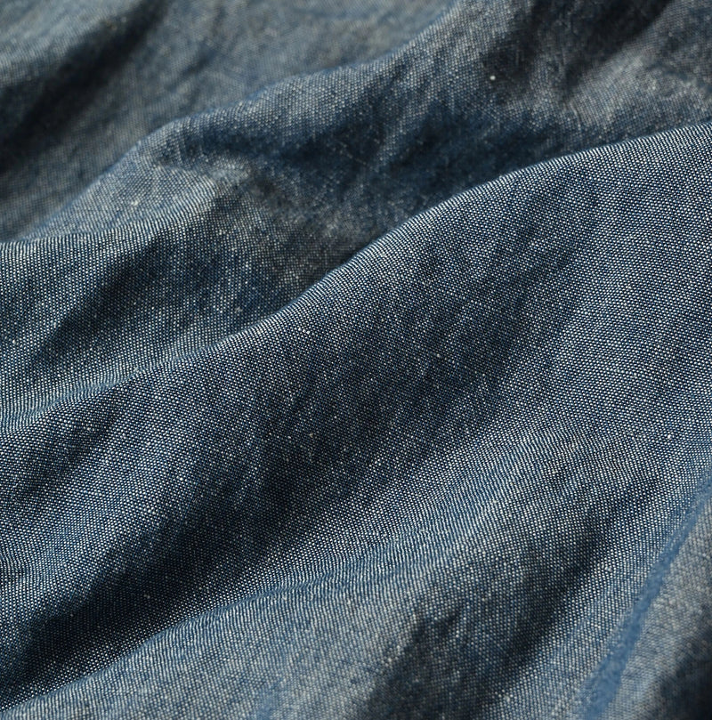 45R Cotton Linen Dungaree Sack Blouse Distressed - Image 20