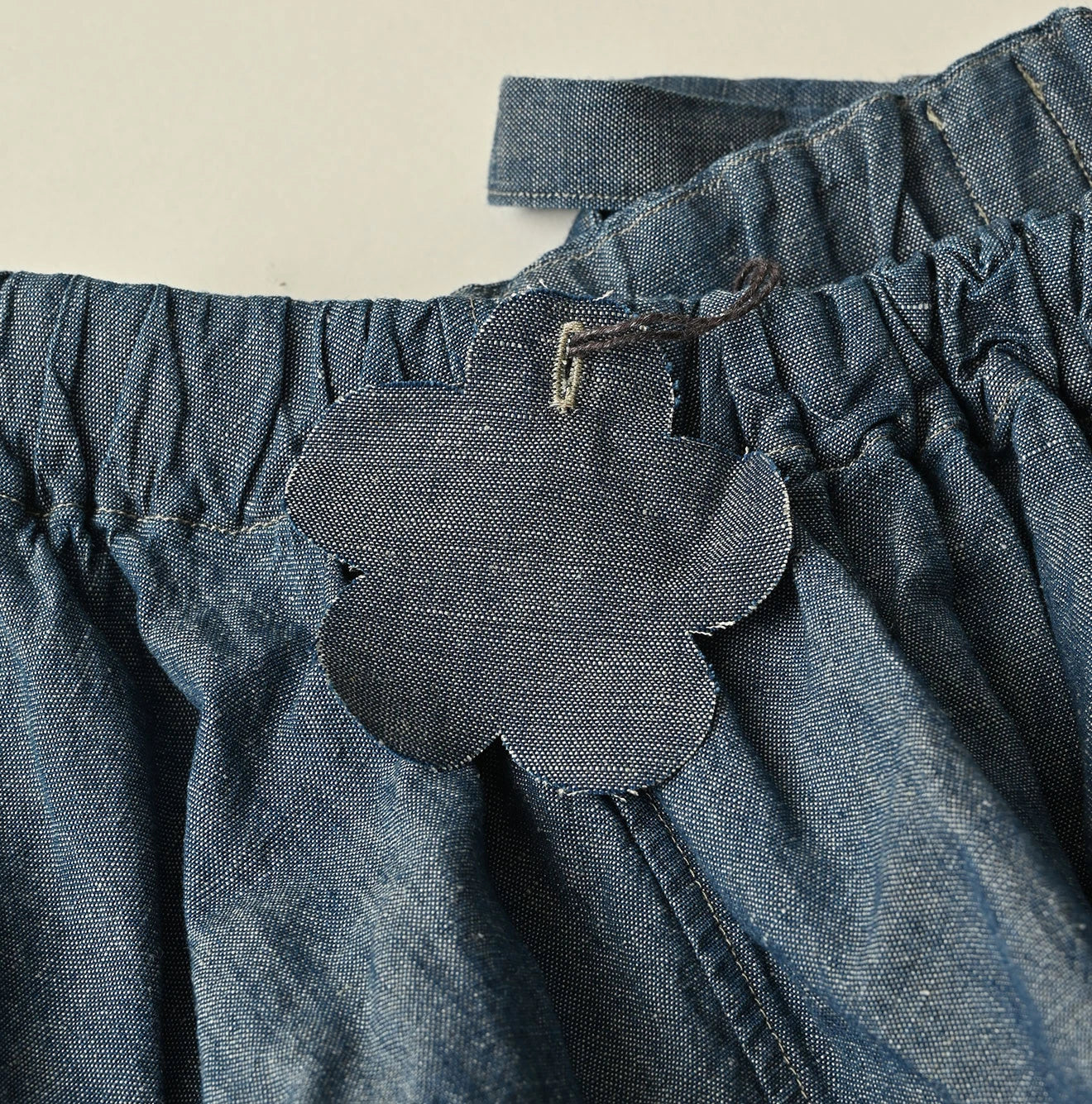 45R Cotton Linen Dungaree Sack Blouse Distressed