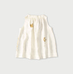 45R Linen Foil Shirring Sleeveless Top
