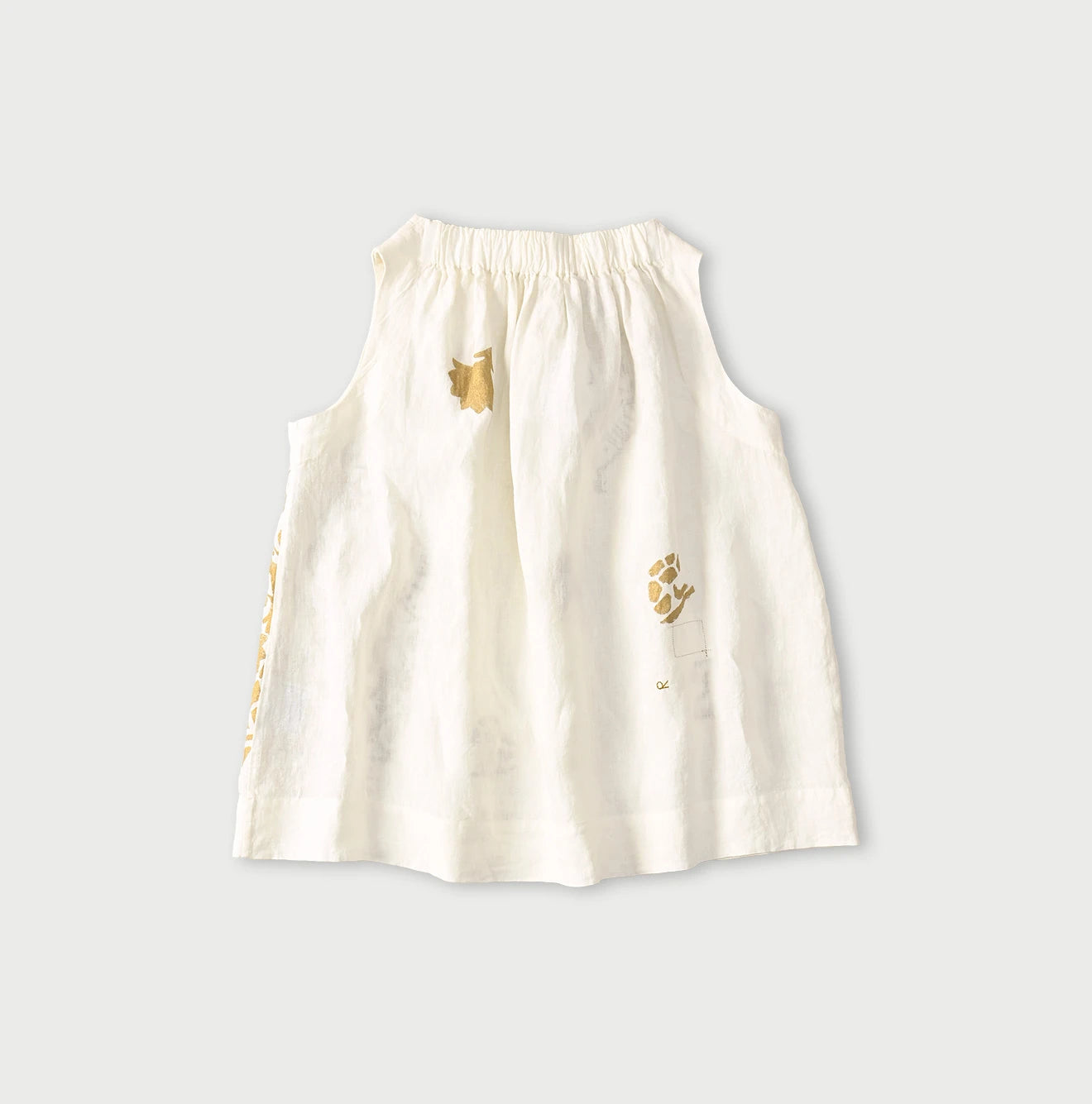 45R Linen Foil Shirring Sleeveless Top - Image 13
