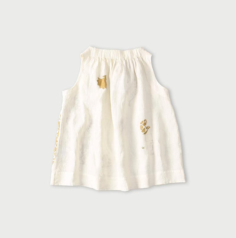 45R Linen Foil Shirring Sleeveless Top - Image 13