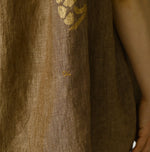 45R Linen Foil Shirring Sleeveless Top