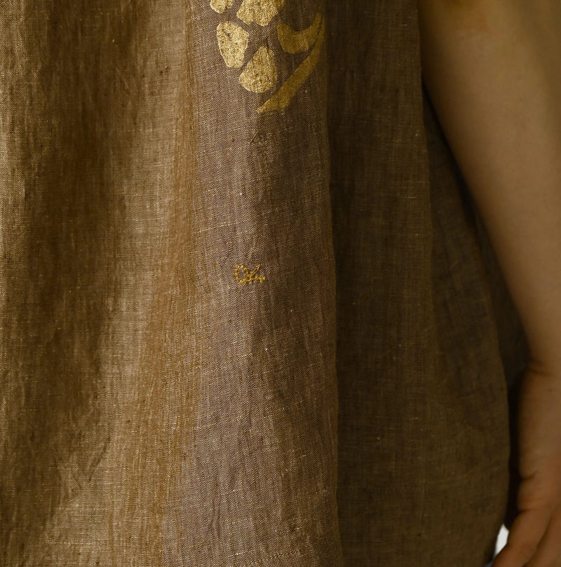 45R Linen Foil Shirring Sleeveless Top - Image 12