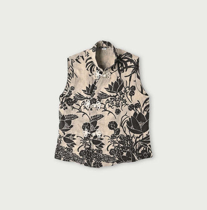 45R Linen Lotus Clover Knot Camisole